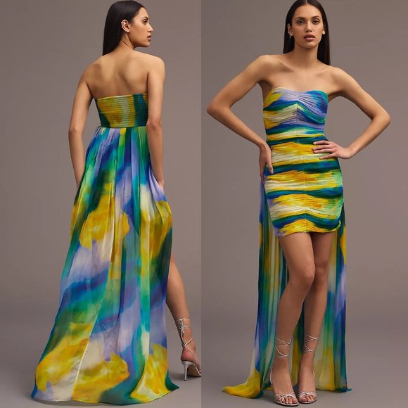 Anthropologie Dresses & Skirts - Anthropologie Vineet Bahl Blurred Sheer Mini Train Dress SIZE S new nwt